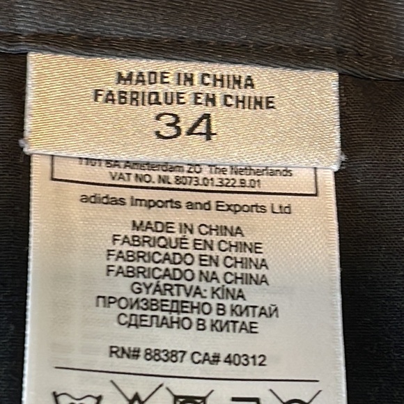 Adidas Mens Shorts Chino Golf Black CoolMax Polyester 10" Inseam - Picture 8 of 8